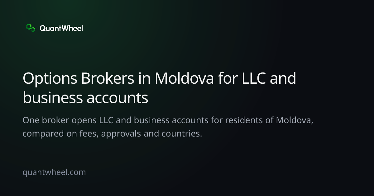 The share card of Options brokers in Moldova for LLC and business accounts