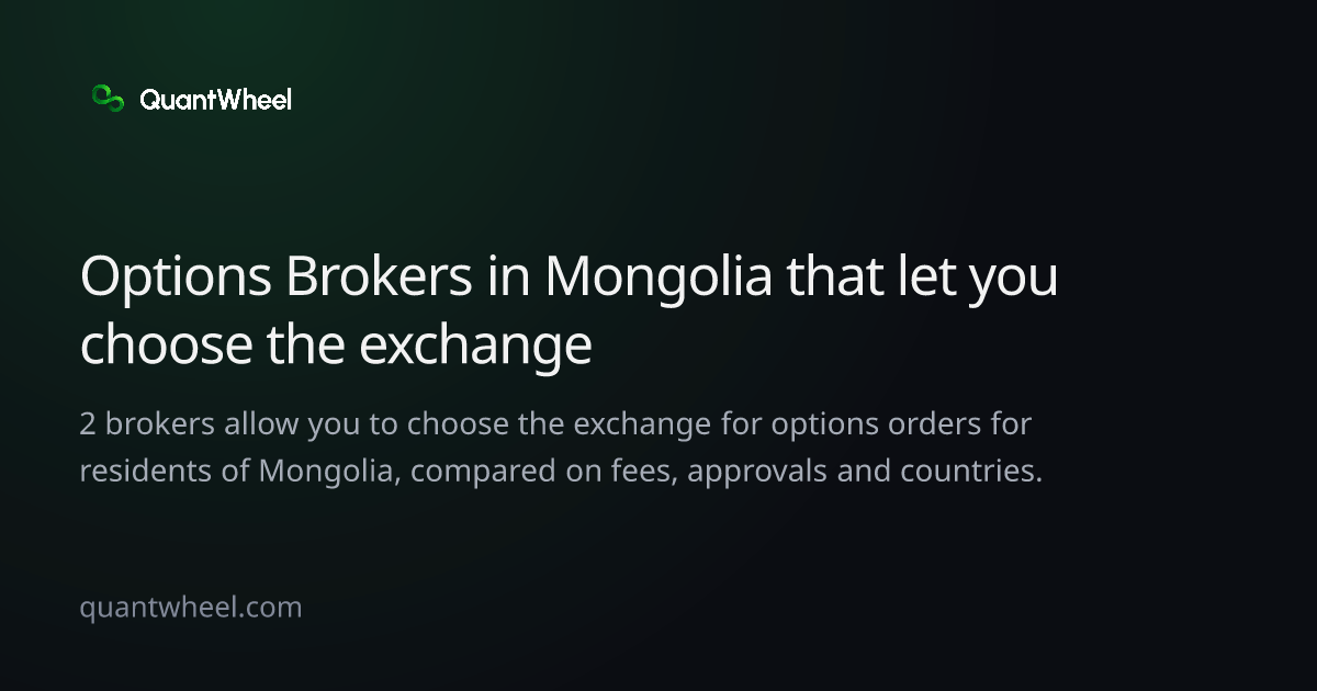 The share card of Options brokers in Mongolia that let you choose the exchange