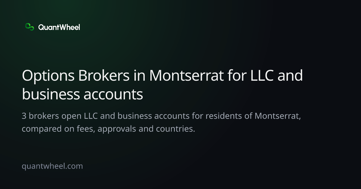 The share card of Options brokers in Montserrat for LLC and business accounts