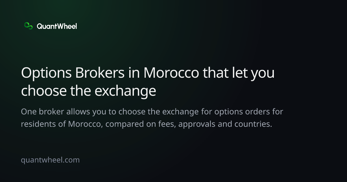 The share card of Options brokers in Morocco that let you choose the exchange