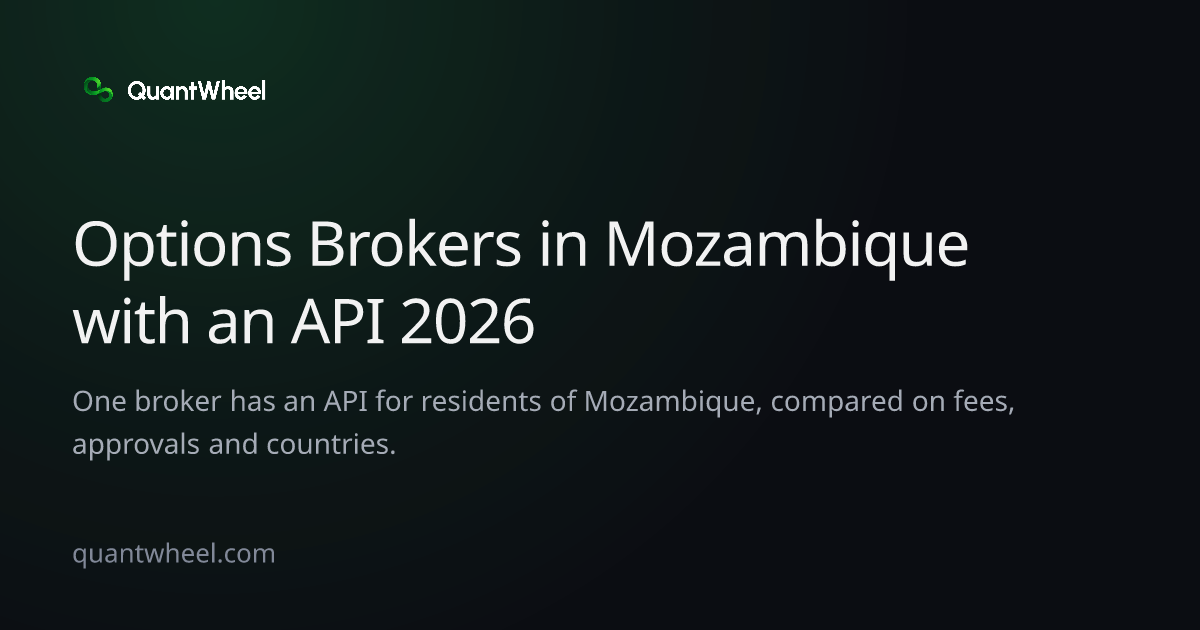 The share card of Options brokers in Mozambique with an API