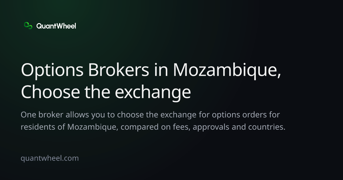 The share card of Options brokers in Mozambique that let you choose the exchange