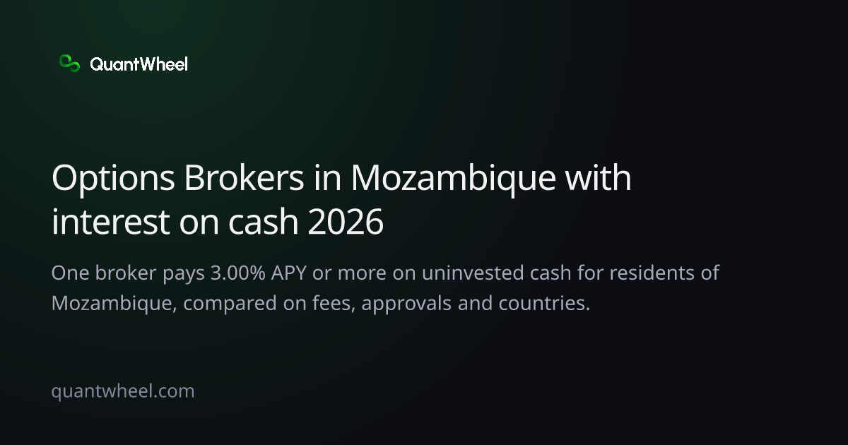 The share card of Options brokers in Mozambique with interest on cash