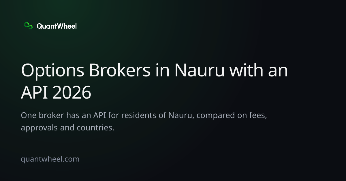 The share card of Options brokers in Nauru with an API