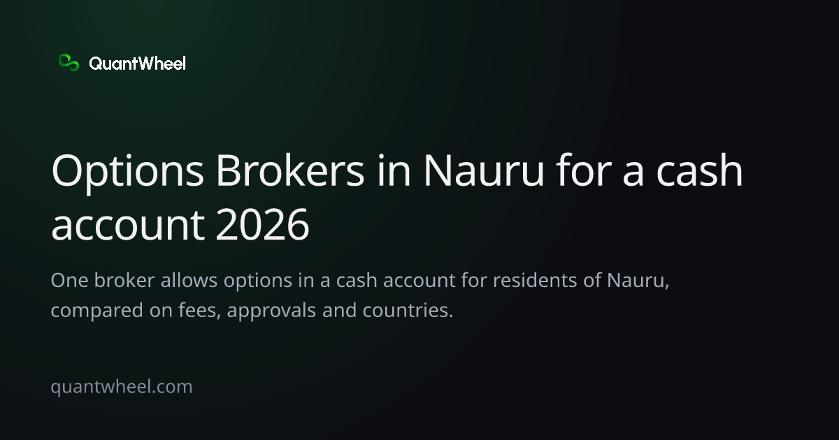 The share card of Options brokers in Nauru for a cash account