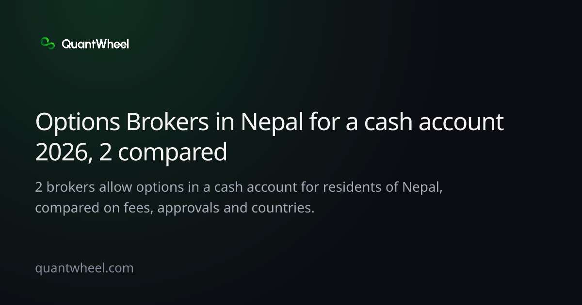The share card of Options brokers in Nepal for a cash account