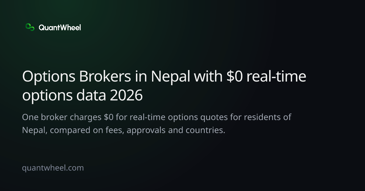 The share card of Options brokers in Nepal with $0 real-time options data