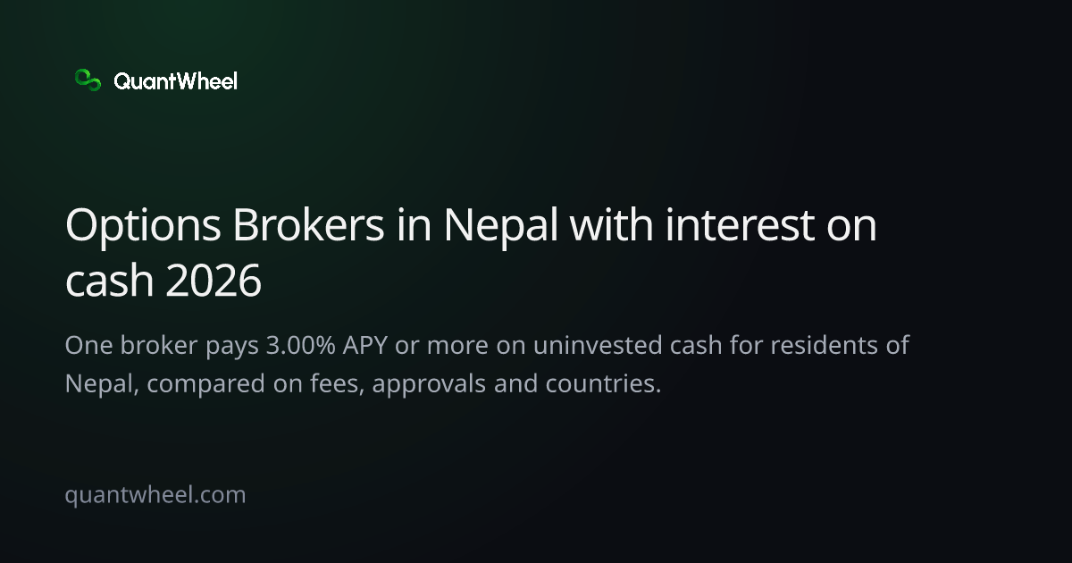 The share card of Options brokers in Nepal with interest on cash
