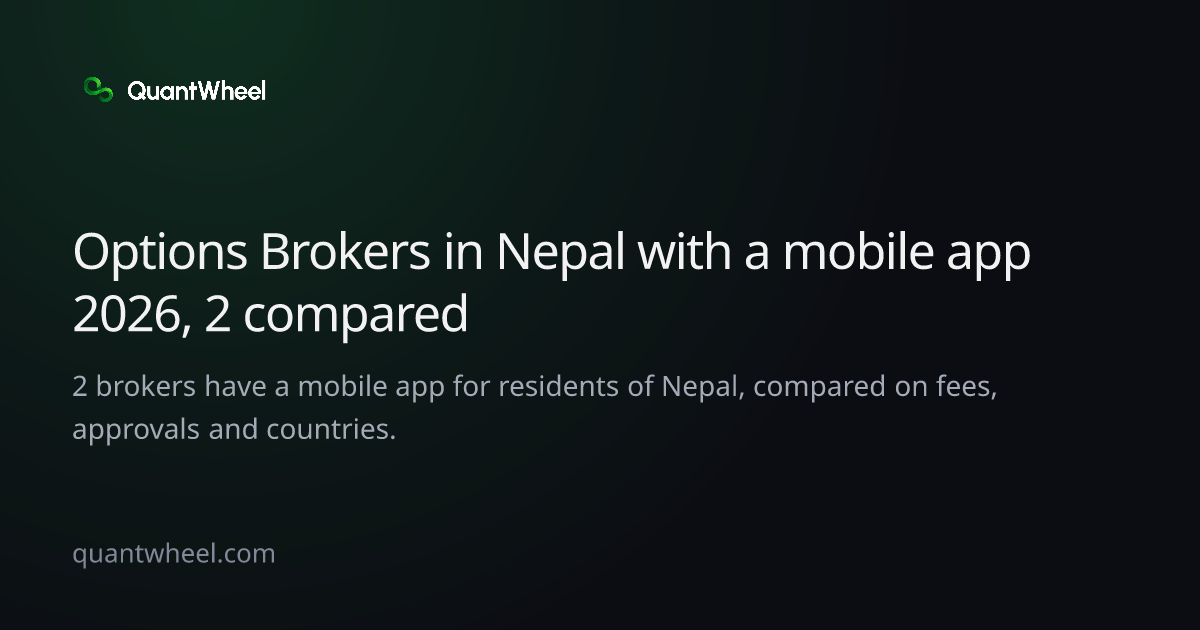 The share card of Options brokers in Nepal with a mobile app