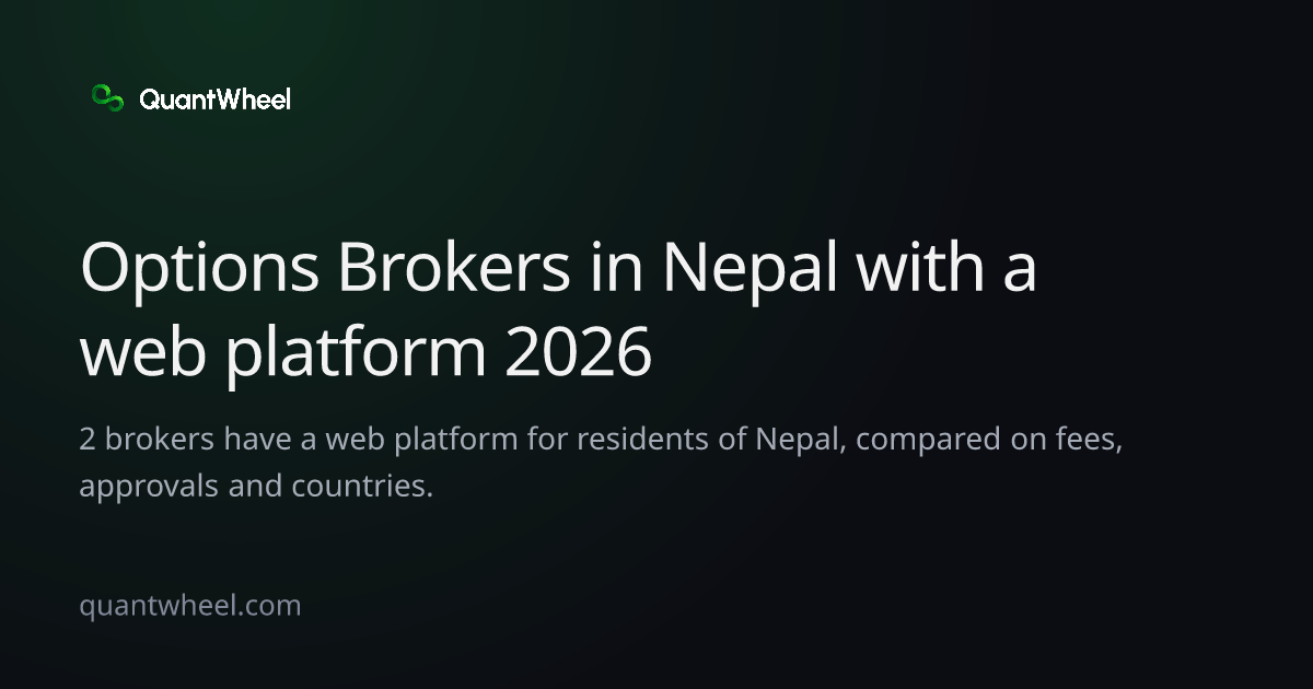 The share card of Options brokers in Nepal with a web platform