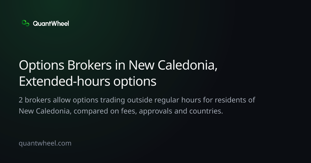 The share card of Options brokers in New Caledonia with extended-hours options trading