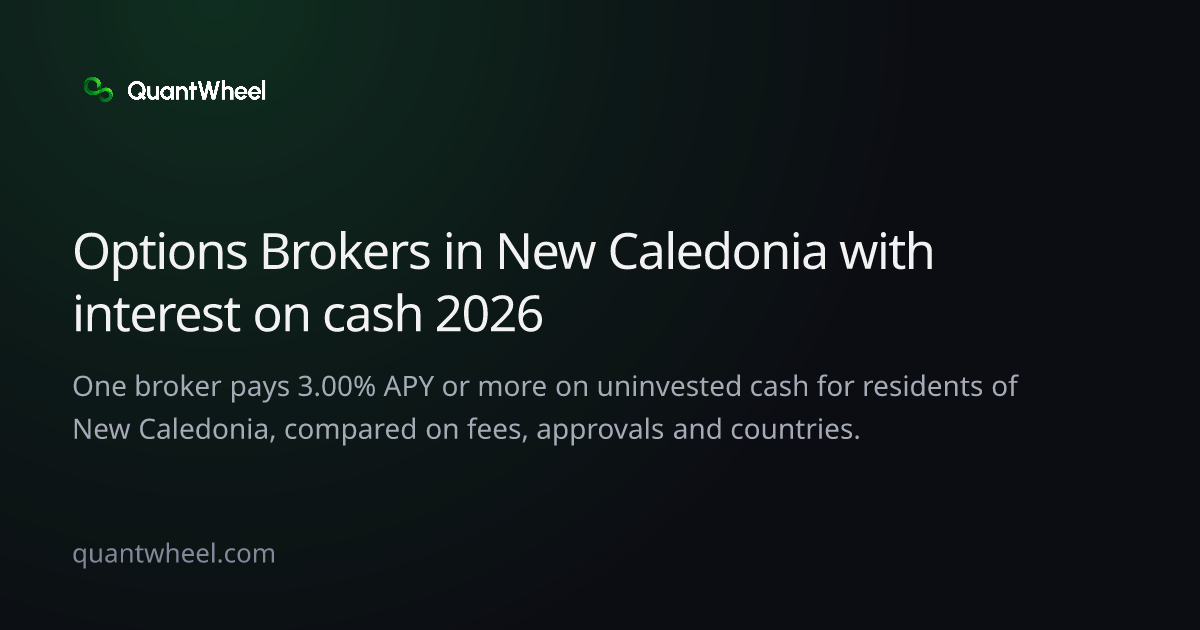 The share card of Options brokers in New Caledonia with interest on cash