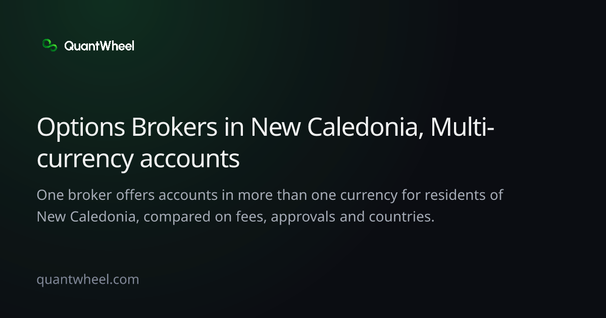 The share card of Options brokers in New Caledonia with multi-currency accounts