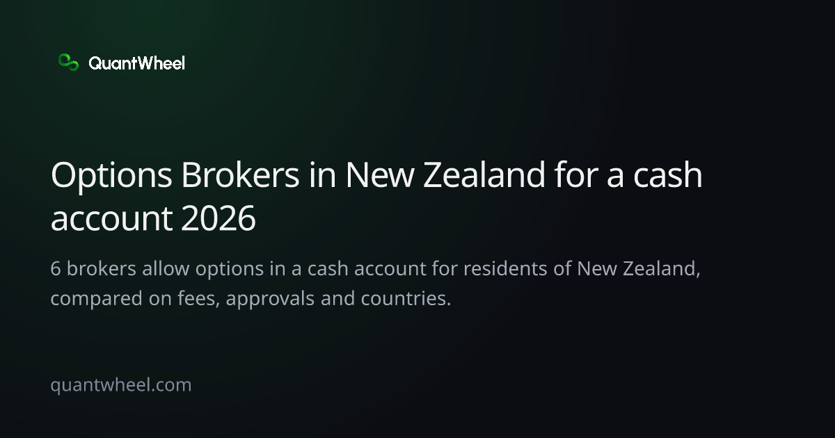 The share card of Options brokers in New Zealand for a cash account