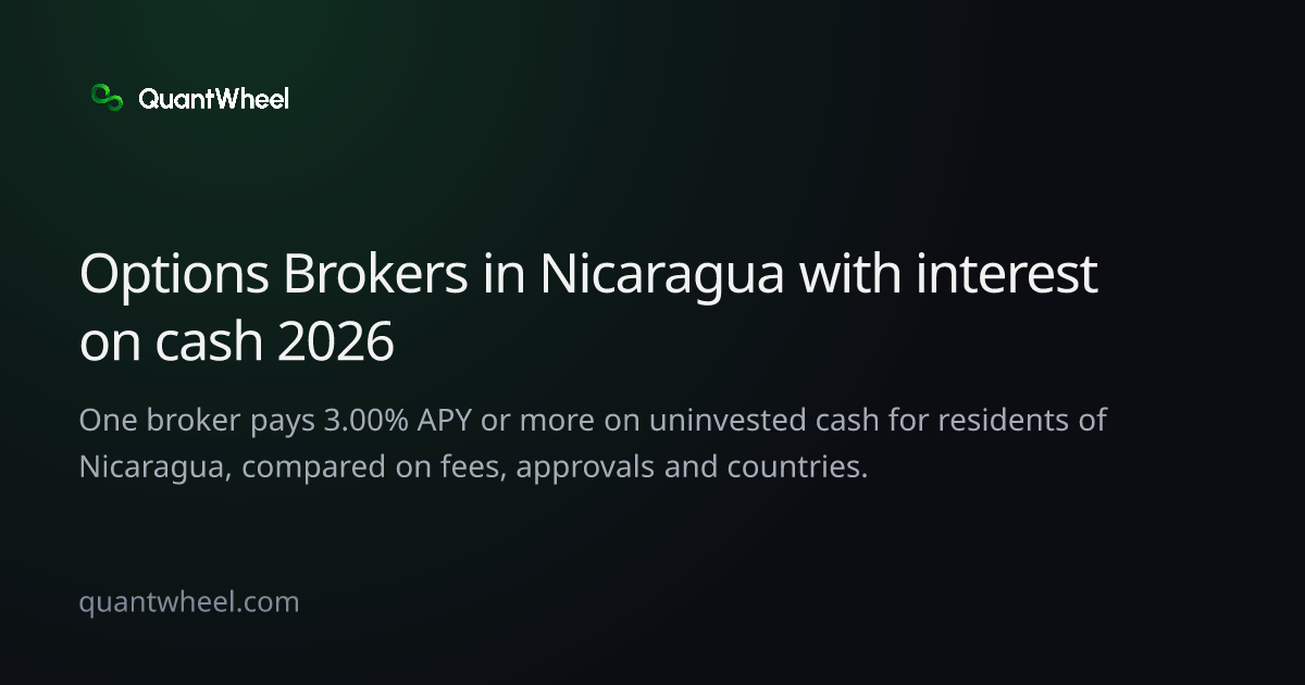 The share card of Options brokers in Nicaragua with interest on cash