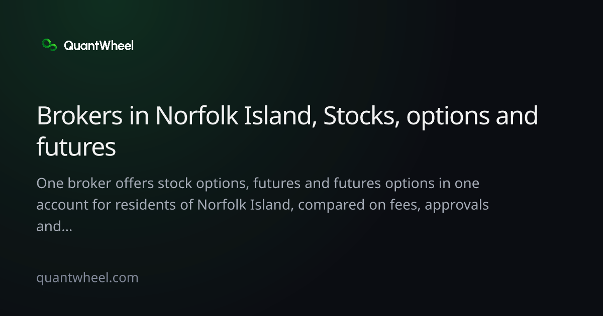The share card of Options brokers in Norfolk Island with options and futures in one account
