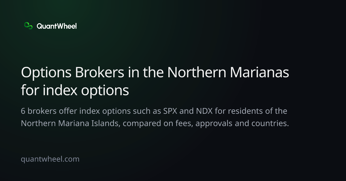 The share card of Options brokers in the Northern Mariana Islands for index options