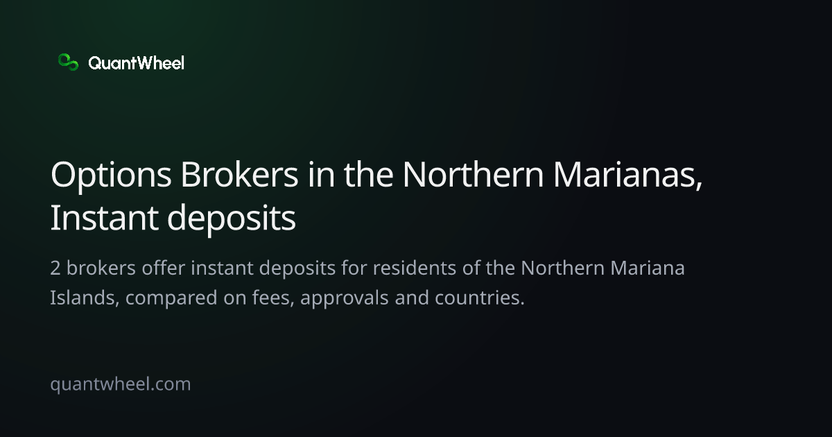 The share card of Options brokers in the Northern Mariana Islands with instant deposits