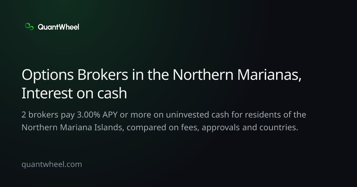 The share card of Options brokers in the Northern Mariana Islands with interest on cash
