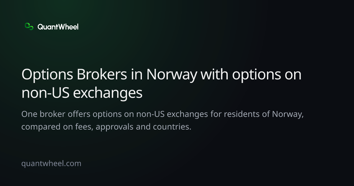 The share card of Options brokers in Norway with options on non-US exchanges