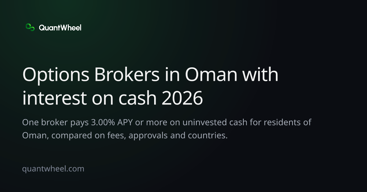 The share card of Options brokers in Oman with interest on cash