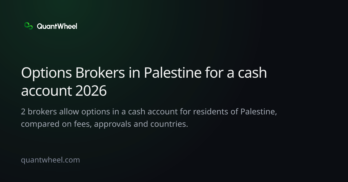 The share card of Options brokers in Palestine for a cash account
