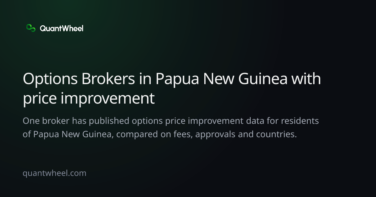 The share card of Options brokers in Papua New Guinea with price improvement