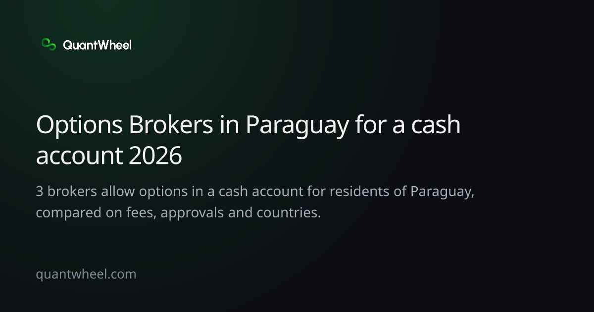 The share card of Options brokers in Paraguay for a cash account