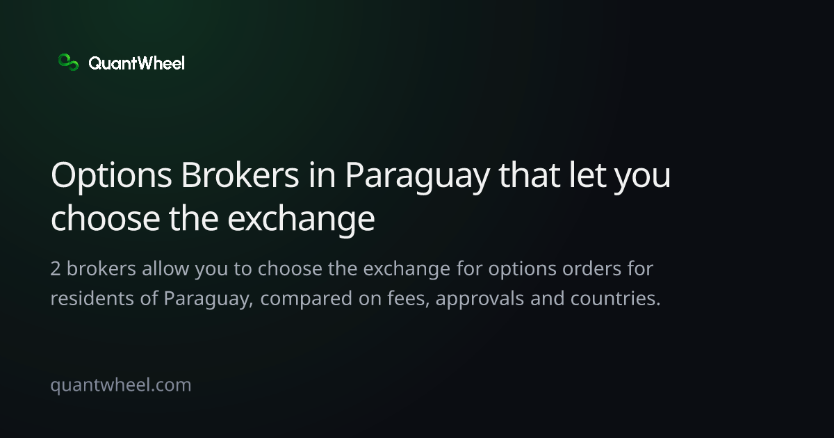 The share card of Options brokers in Paraguay that let you choose the exchange