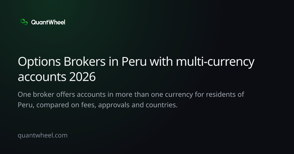 The share card of Options brokers in Peru with multi-currency accounts
