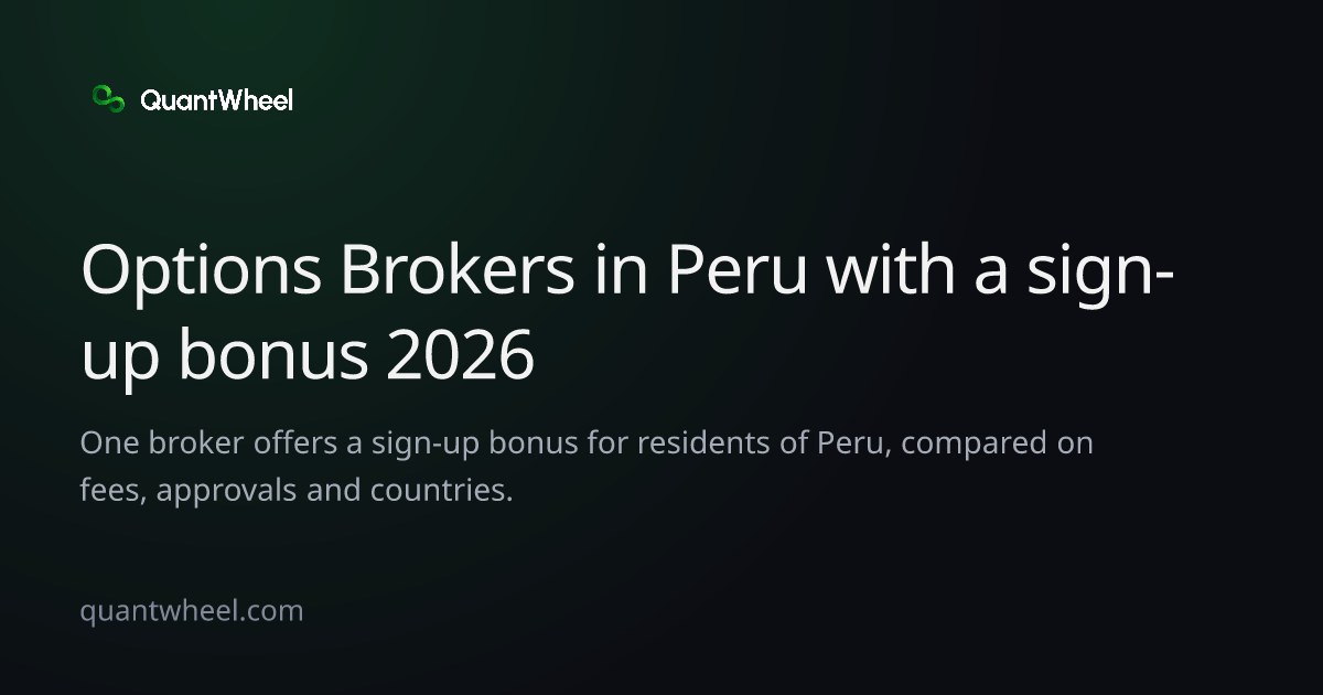 The share card of Options brokers in Peru with a sign-up bonus