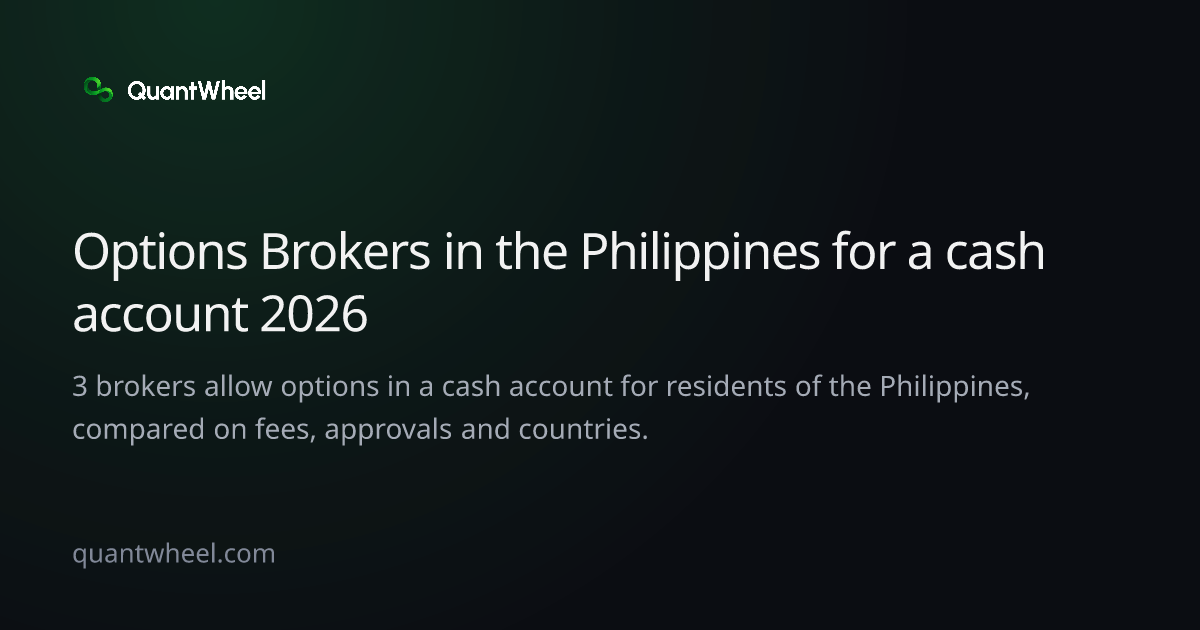The share card of Options brokers in the Philippines for a cash account