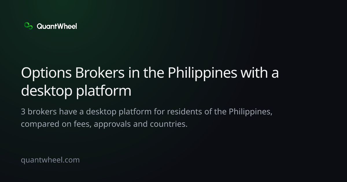 The share card of Options brokers in the Philippines with a desktop platform
