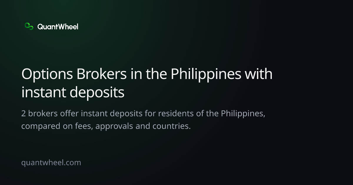 The share card of Options brokers in the Philippines with instant deposits