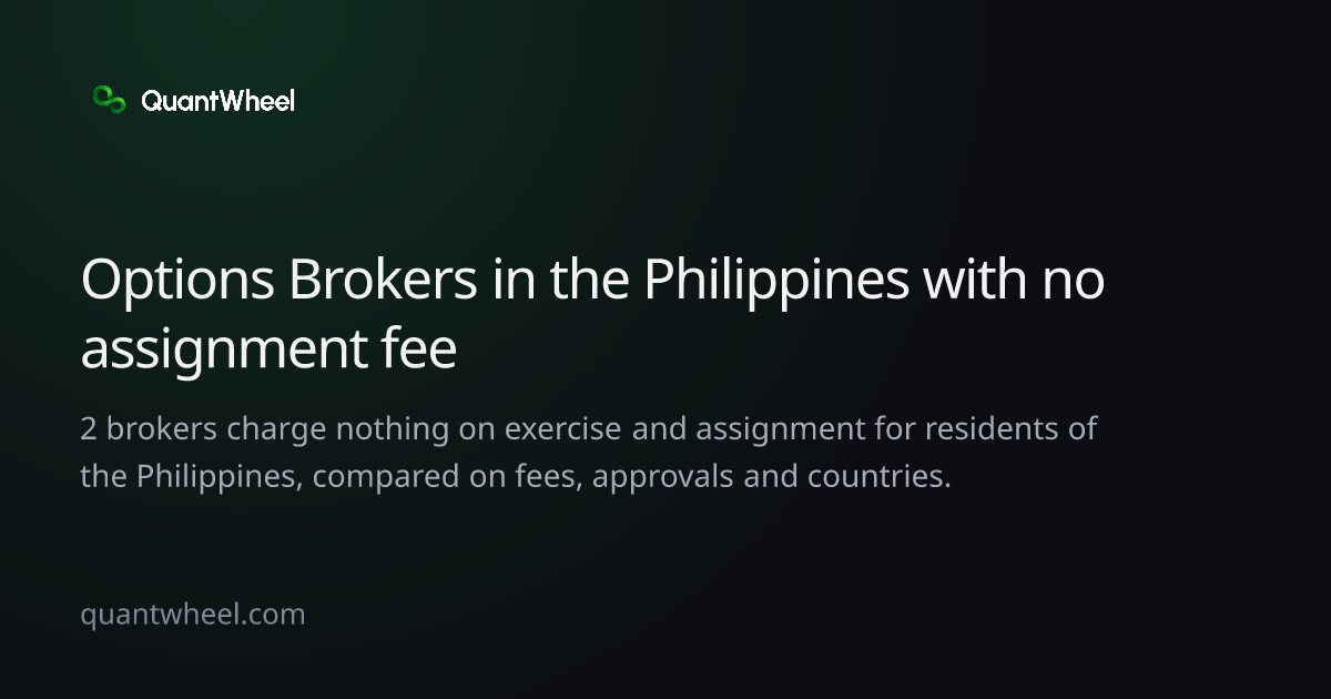 The share card of Options brokers in the Philippines with no assignment fee