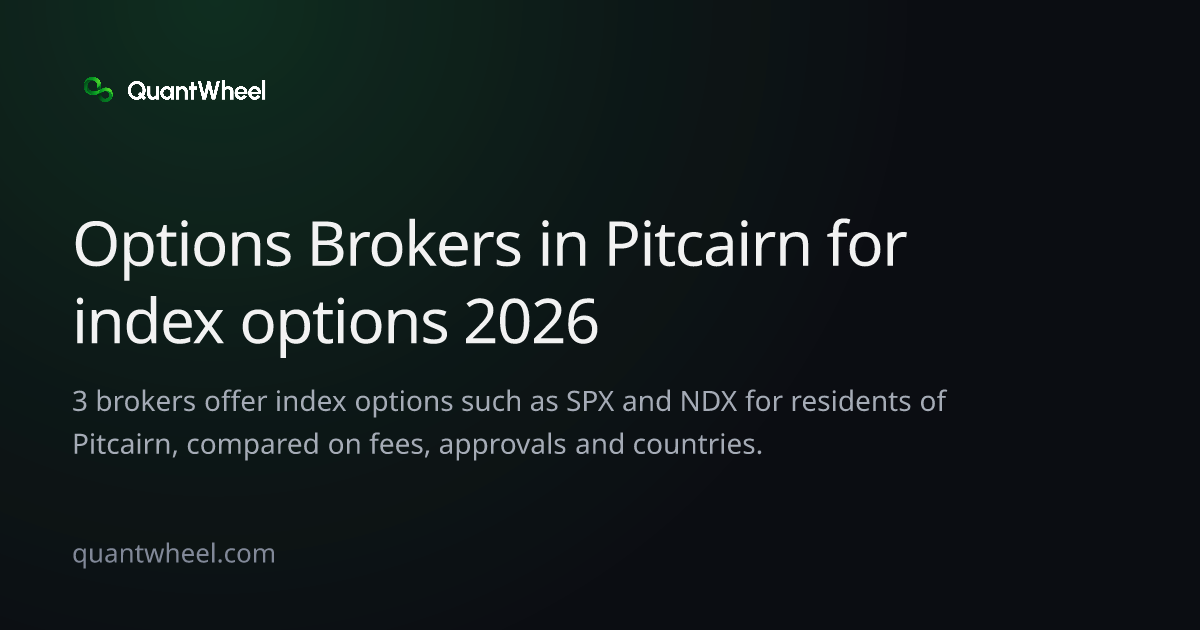 The share card of Options brokers in Pitcairn for index options