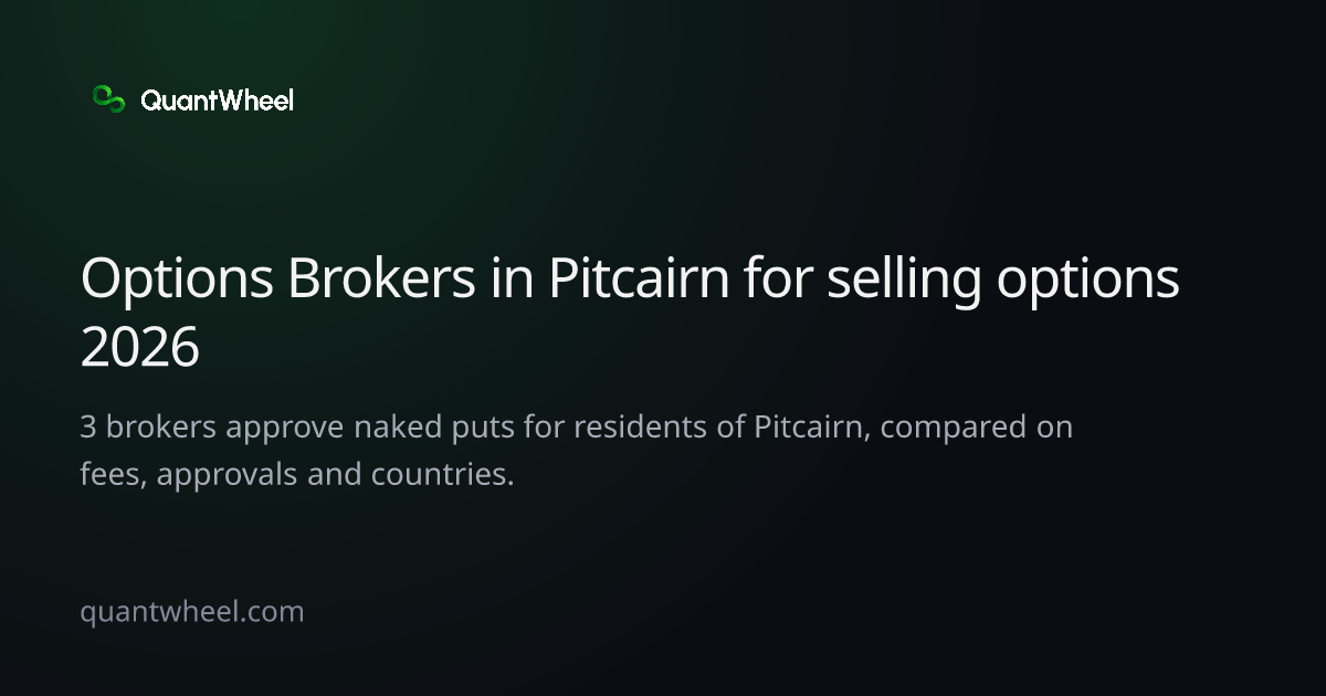 The share card of Options brokers in Pitcairn for selling options
