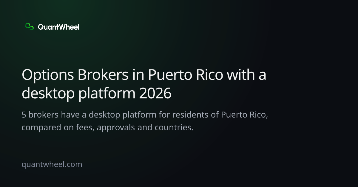 The share card of Options brokers in Puerto Rico with a desktop platform