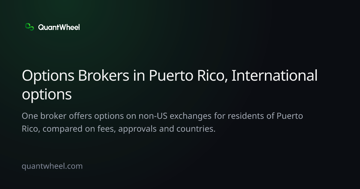 The share card of Options brokers in Puerto Rico with options on non-US exchanges