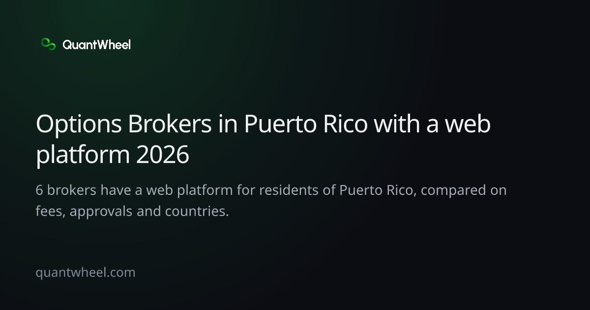 The share card of Options brokers in Puerto Rico with a web platform
