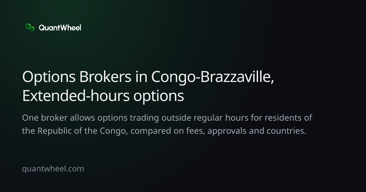 The share card of Options brokers in the Republic of the Congo with extended-hours options trading