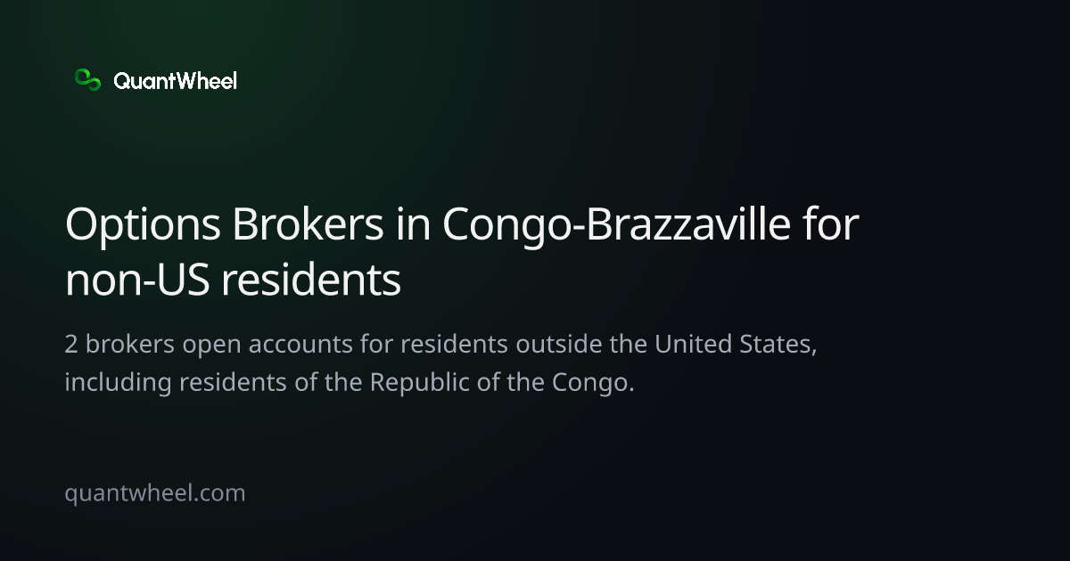 The share card of Options brokers in the Republic of the Congo for non-US residents