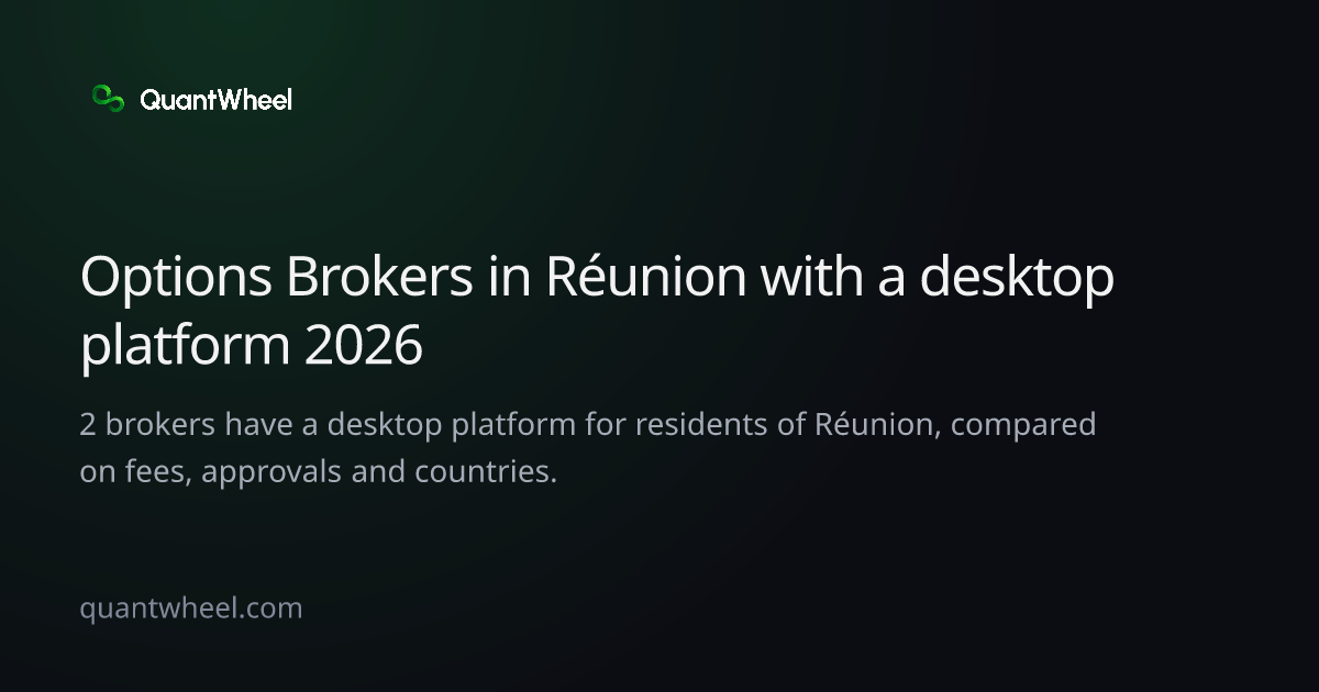 The share card of Options brokers in Réunion with a desktop platform