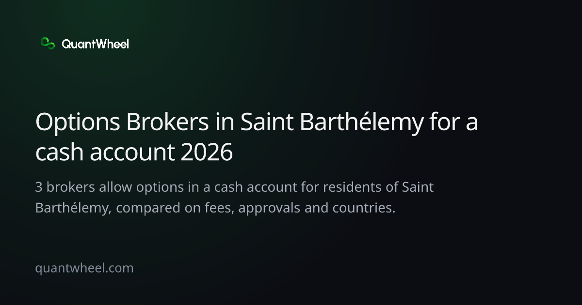 The share card of Options brokers in Saint Barthélemy for a cash account