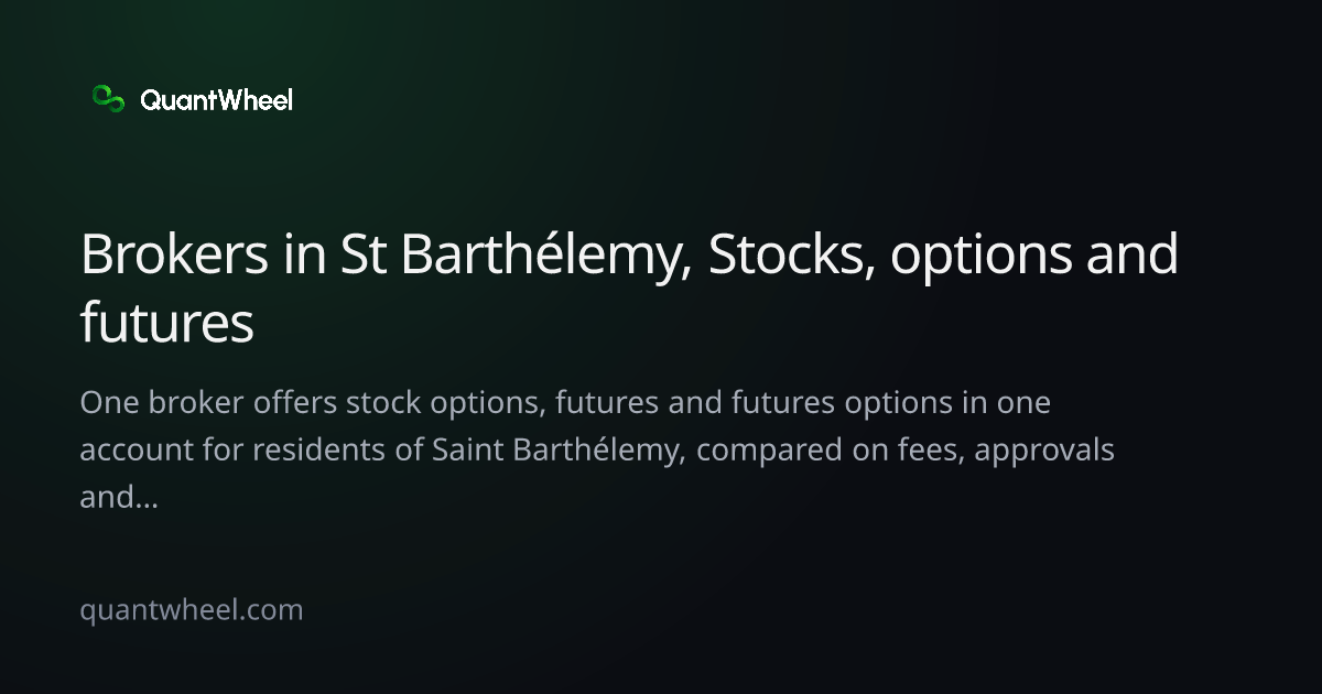 The share card of Options brokers in Saint Barthélemy with options and futures in one account