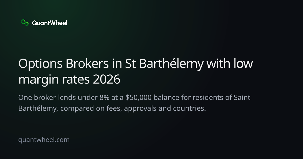 The share card of Options brokers in Saint Barthélemy with low margin rates