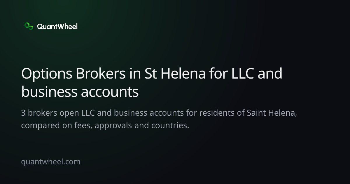 The share card of Options brokers in Saint Helena for LLC and business accounts
