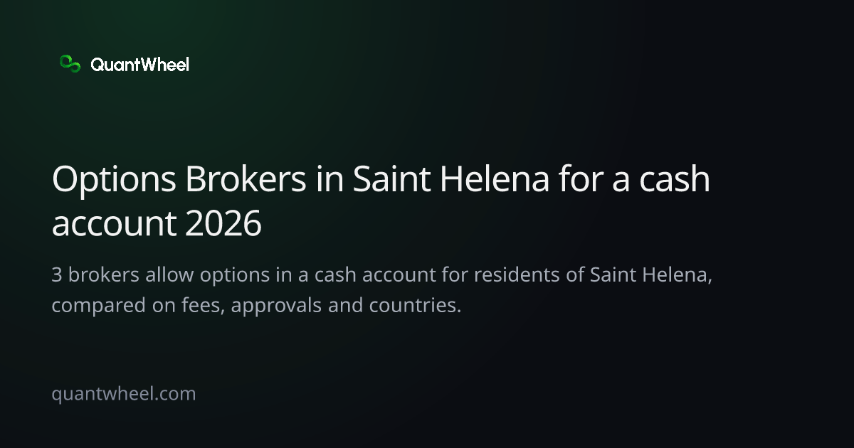 The share card of Options brokers in Saint Helena for a cash account