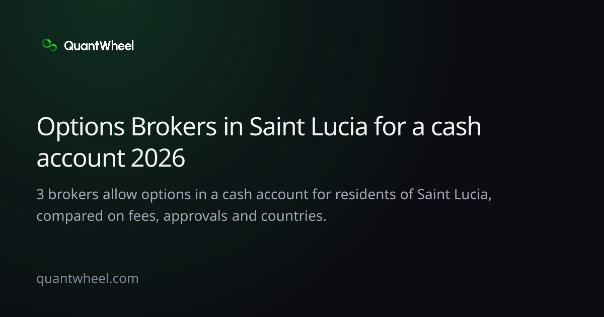 The share card of Options brokers in Saint Lucia for a cash account