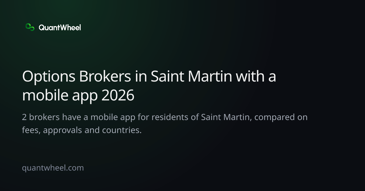 The share card of Options brokers in Saint Martin with a mobile app
